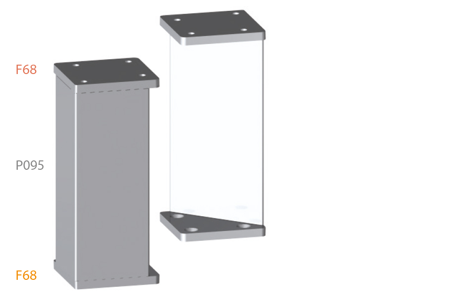 P 095 distanziatore - Technical drawing