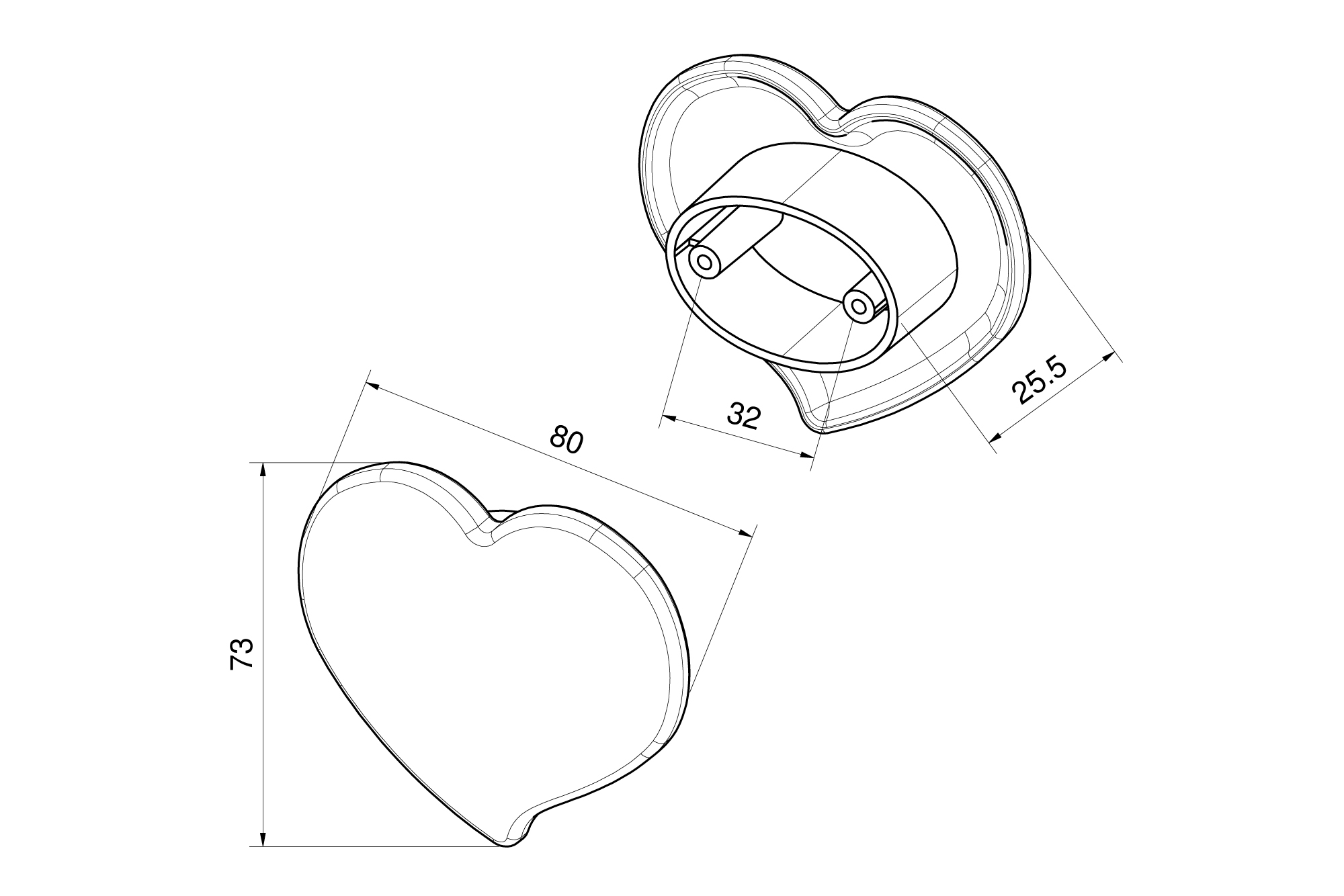 M1598/F - Technical drawing