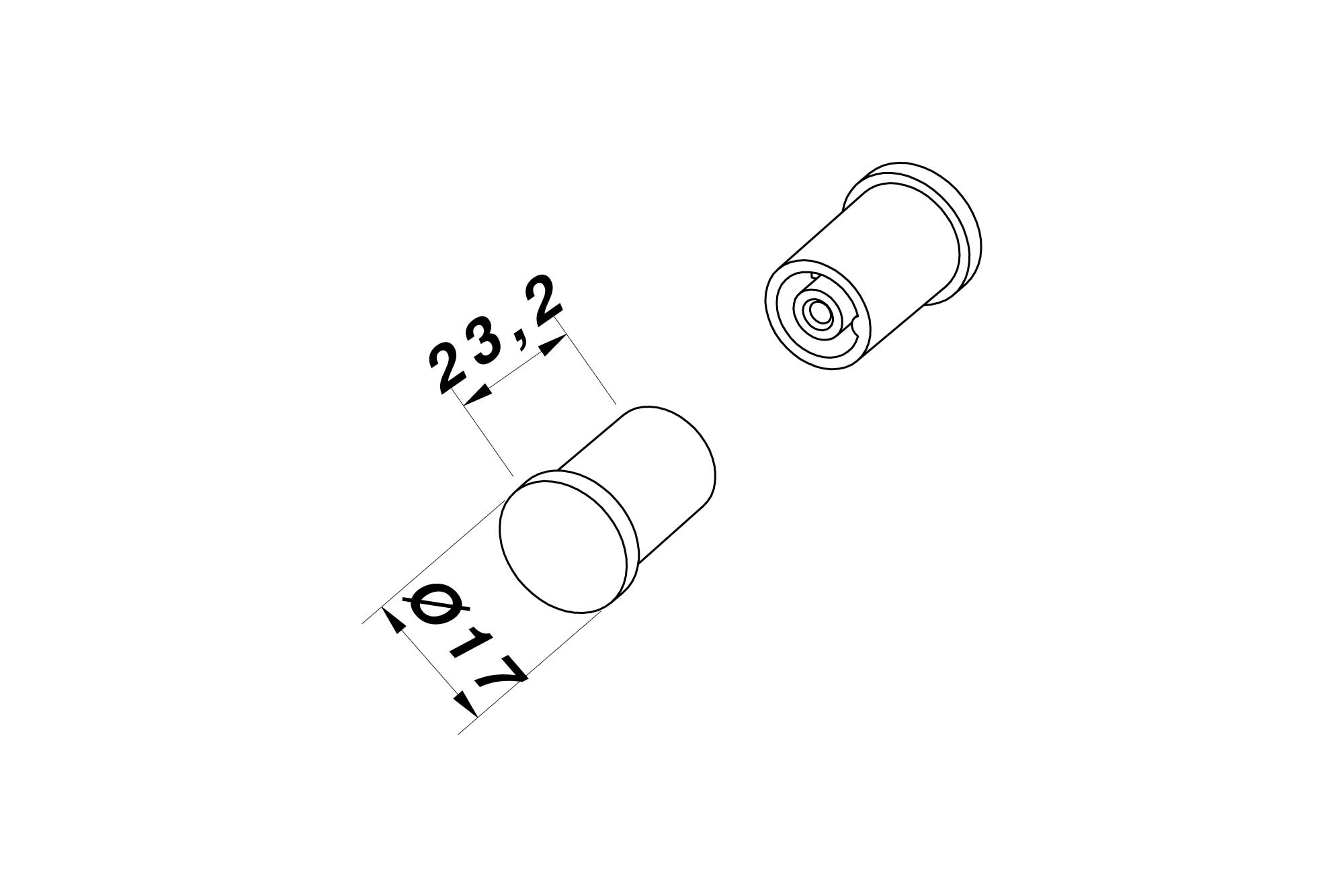 M2233/F - Technical drawing