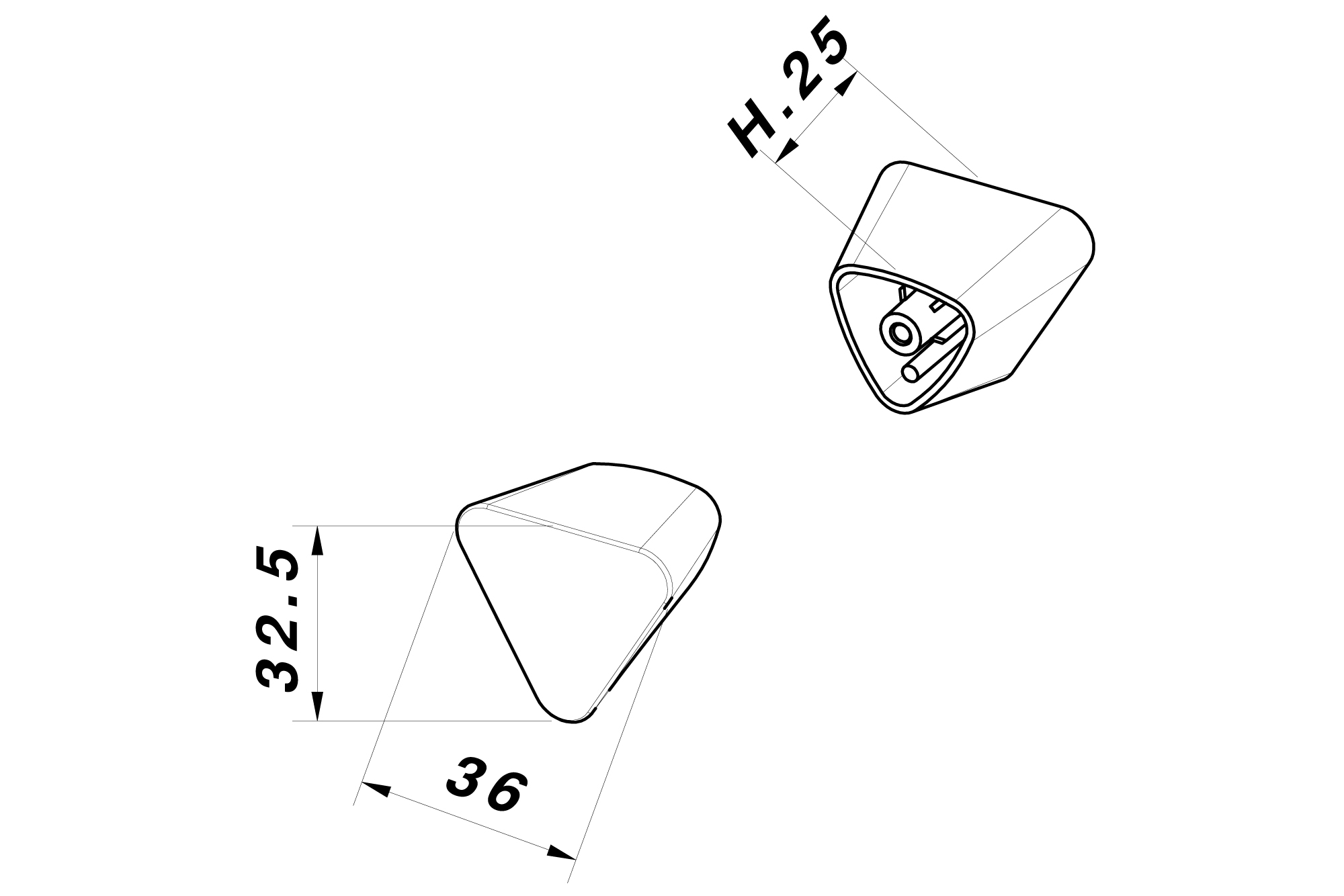 M2074P/F - Technical drawing