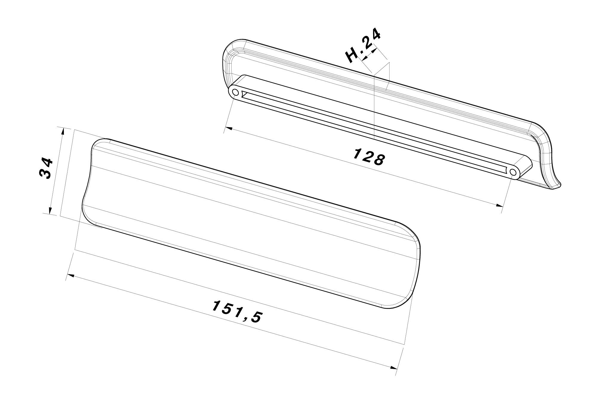 M2296/F - Technical drawing