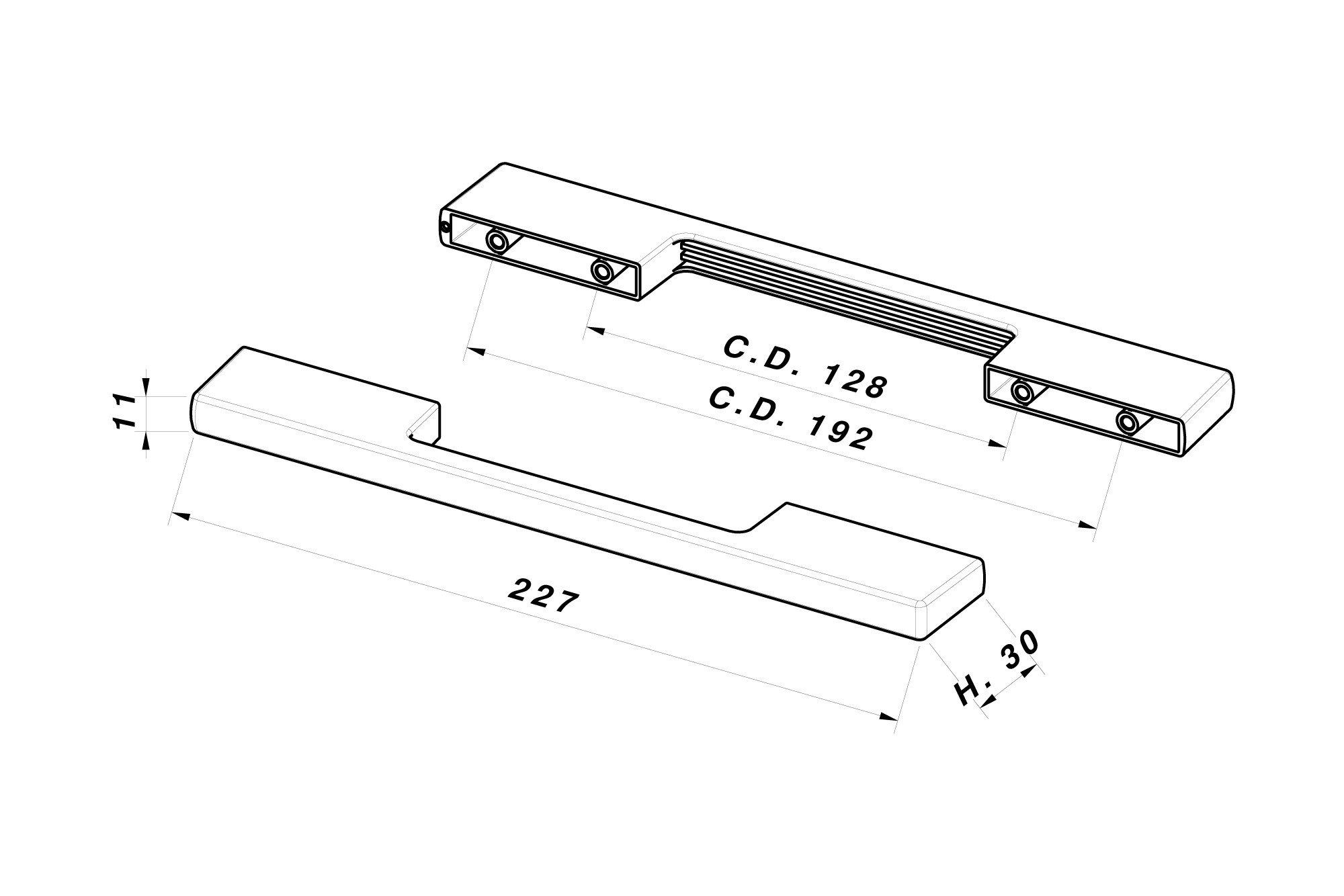 M2158/F - Technical drawing